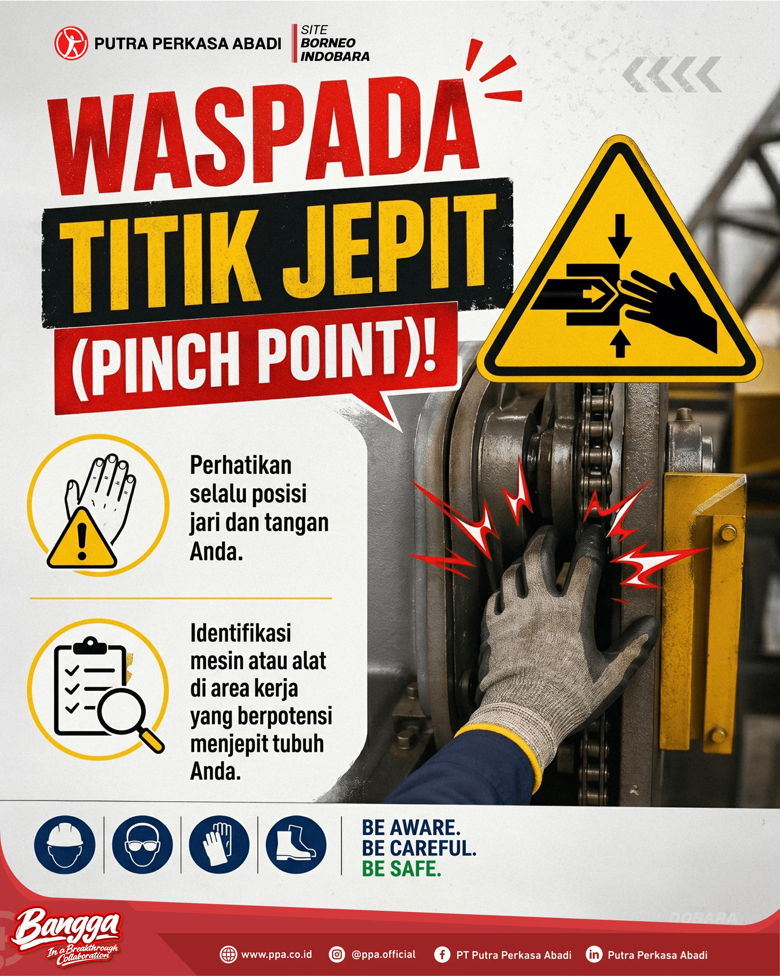 Waspada Titik Jepit (Pinch Point) di Area Kerja